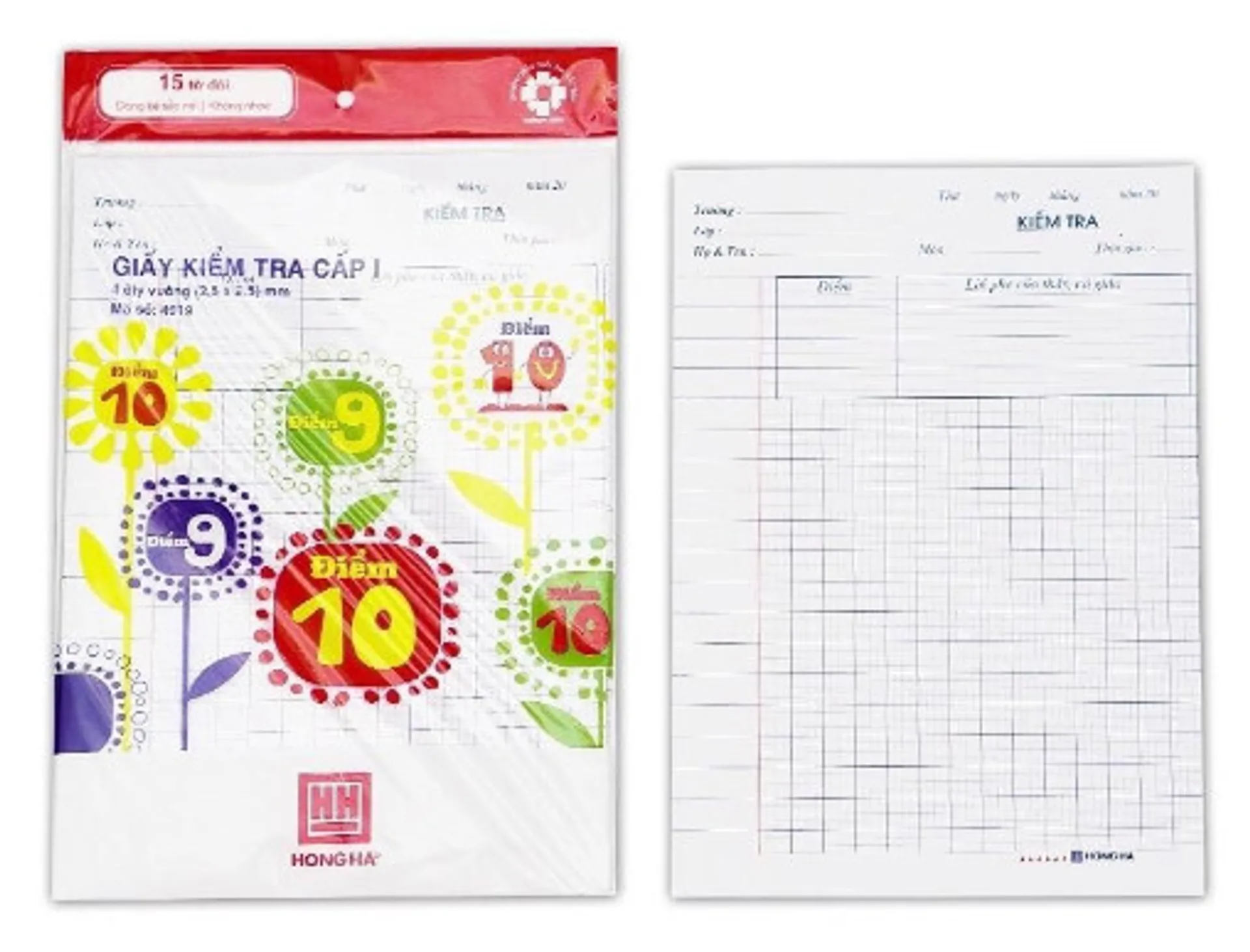Giấy kiểm tra 4 ô ly Hồng Hà