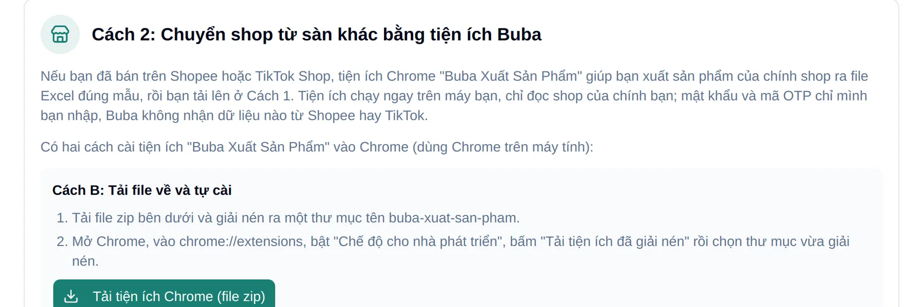 Cách 2 trên trang Thêm sản phẩm hàng loạt