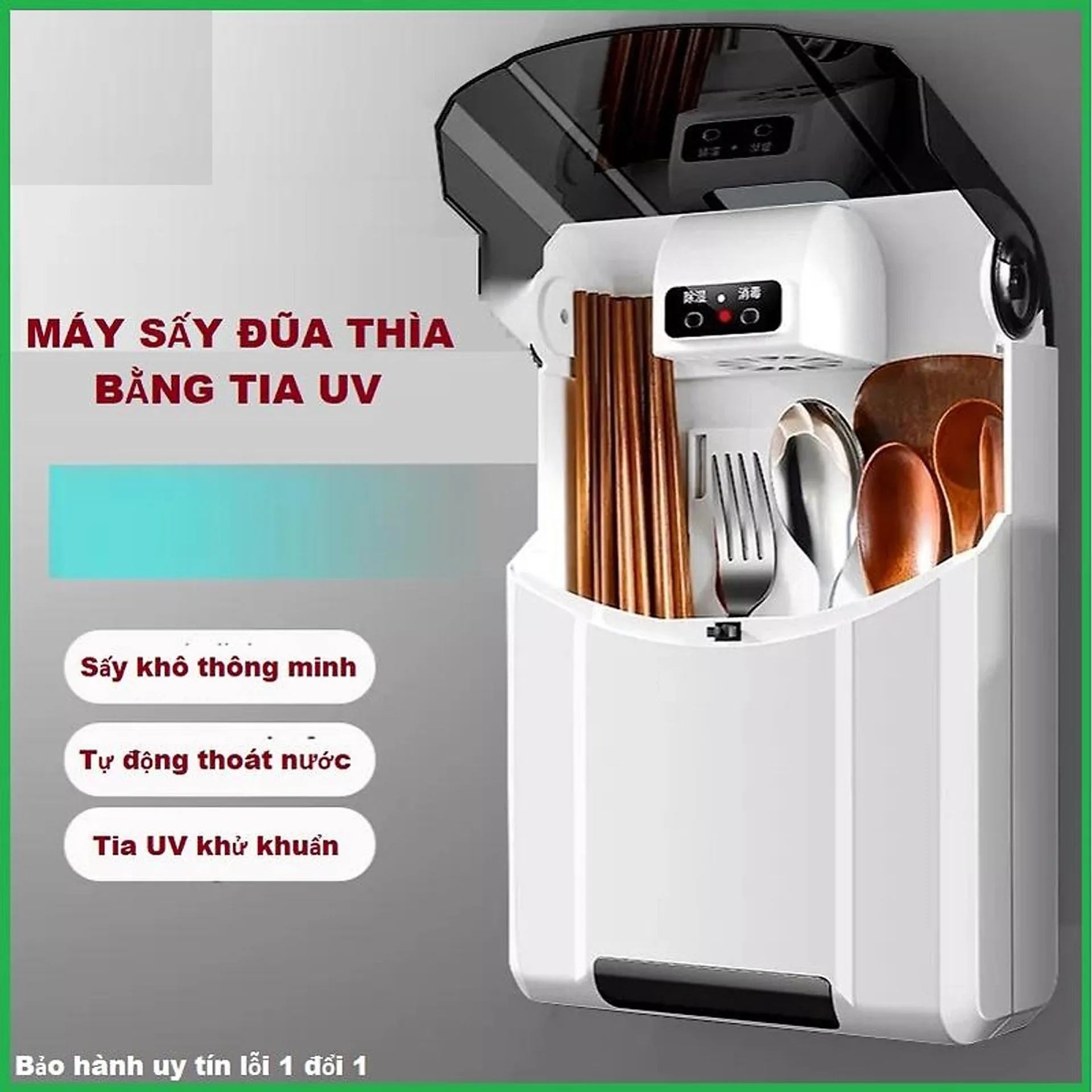 Máy sấy đũa thìa ngăn nấm mốc bảo vệ sức khỏe, máy khử trùng đũa thìa có tia UV diệt khuẩn