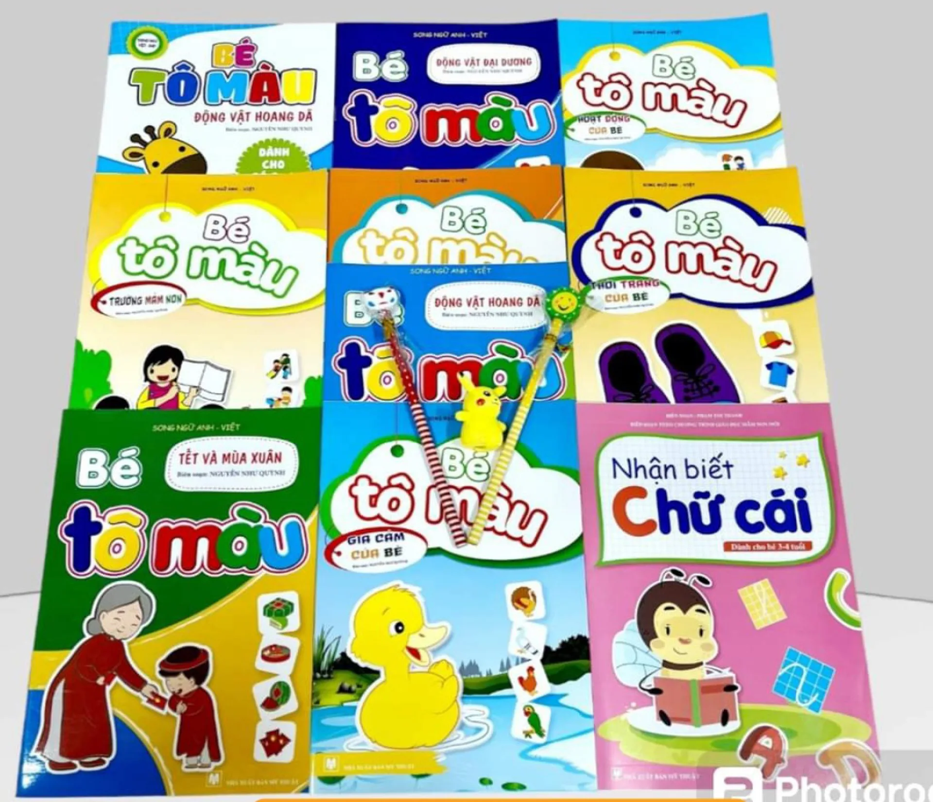 Comboo 10 cuốn tập tô màu cho bé