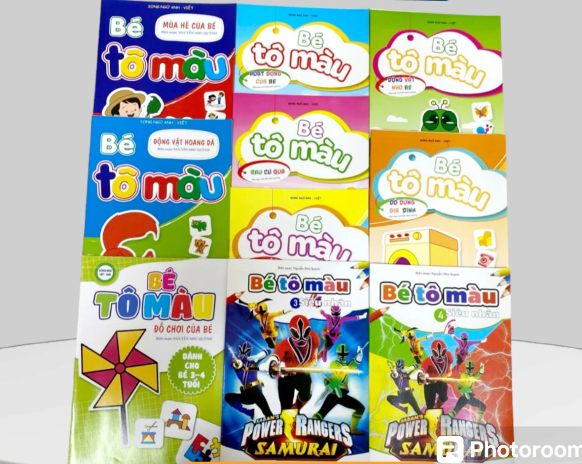 Combo 10 cuốn tập tô màu cho bé trai