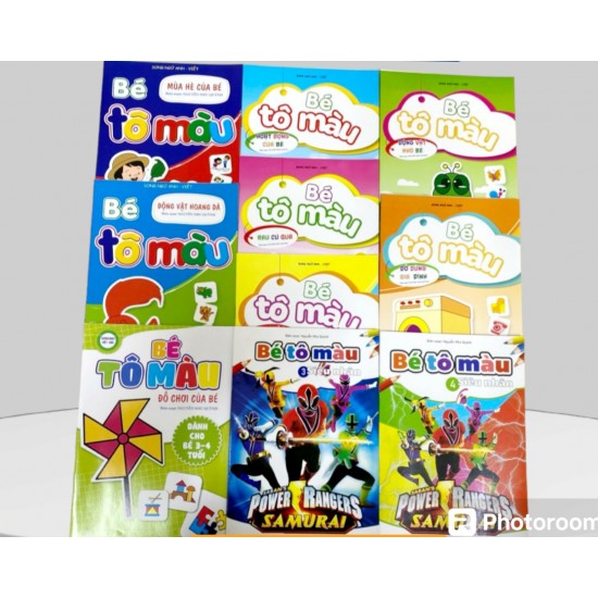 Combo 10 cuốn tập tô màu cho bé trai
