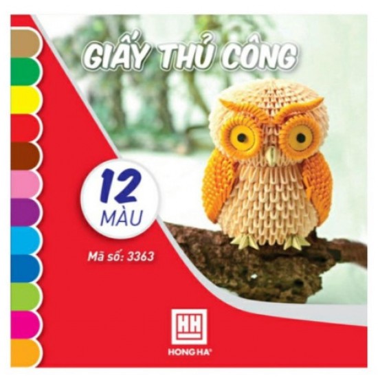 Giấy thủ công Hồng Hà 12 màu
