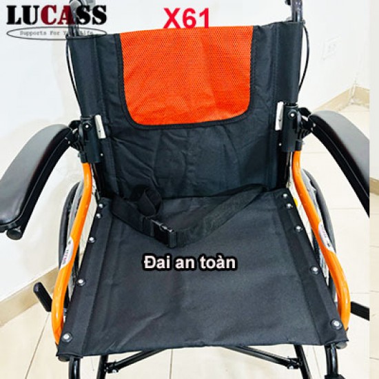 Xe lăn Lucass X61 gấp gọn du lịch
