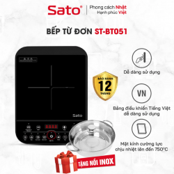 Bếp từ đơn SATO BT051 (tặng nồi lẩu inox)
 Bếp từ đơn SATO BT051 (tặng nồi lẩu inox)
