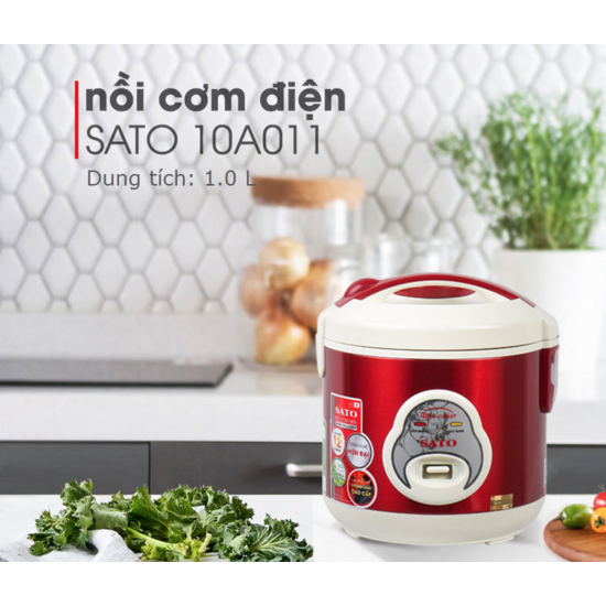 Nồi Cơm Điện SATO 10A011 1.0 Lít
