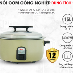 Nồi cơm điện công nghiệp Sato 160C011/Q16 16 Lít
 Nồi cơm điện công nghiệp Sato 160C011/Q16 16 Lít