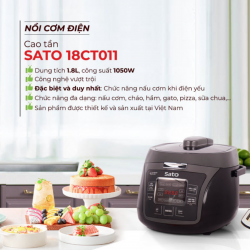 Nồi cơm điện cao tần Sato 18CT015 1.8L
 Nồi cơm điện cao tần Sato 18CT015 1.8L