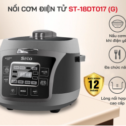 Nồi cơm điện tử SATO 18DT017 (G) 1.8L
 Nồi cơm điện tử SATO 18DT017 (G) 1.8L