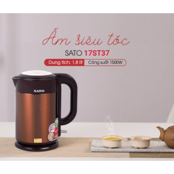 Ấm Siêu Tốc SATO 17ST37 1.8L
 Ấm Siêu Tốc SATO 17ST37 1.8L