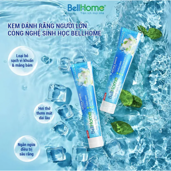 1 Tu&yacute;p Kem Đ&aacute;nh Răng Người Lớn C&ocirc;ng Nghệ Sinh Học Bell Home 150G
