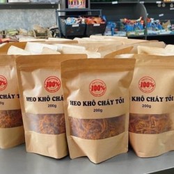 200 gr Heo khô cháy tỏi, không chất bảo quản
 200 gr Heo khô cháy tỏi, không chất bảo quản